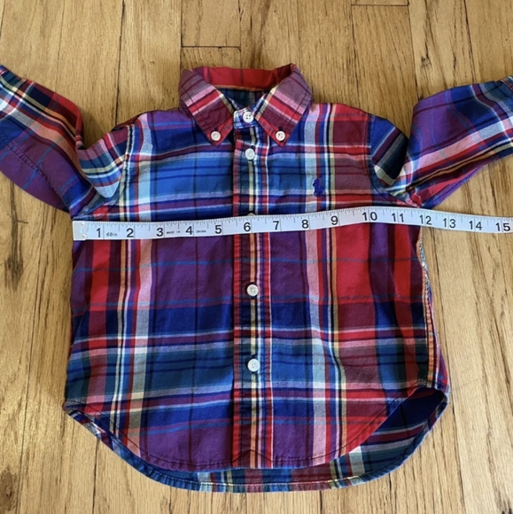 Ralph Lauren Baby Boy Botton Up Plaid Shirt 12 Month 12M - Picture 7 of 9